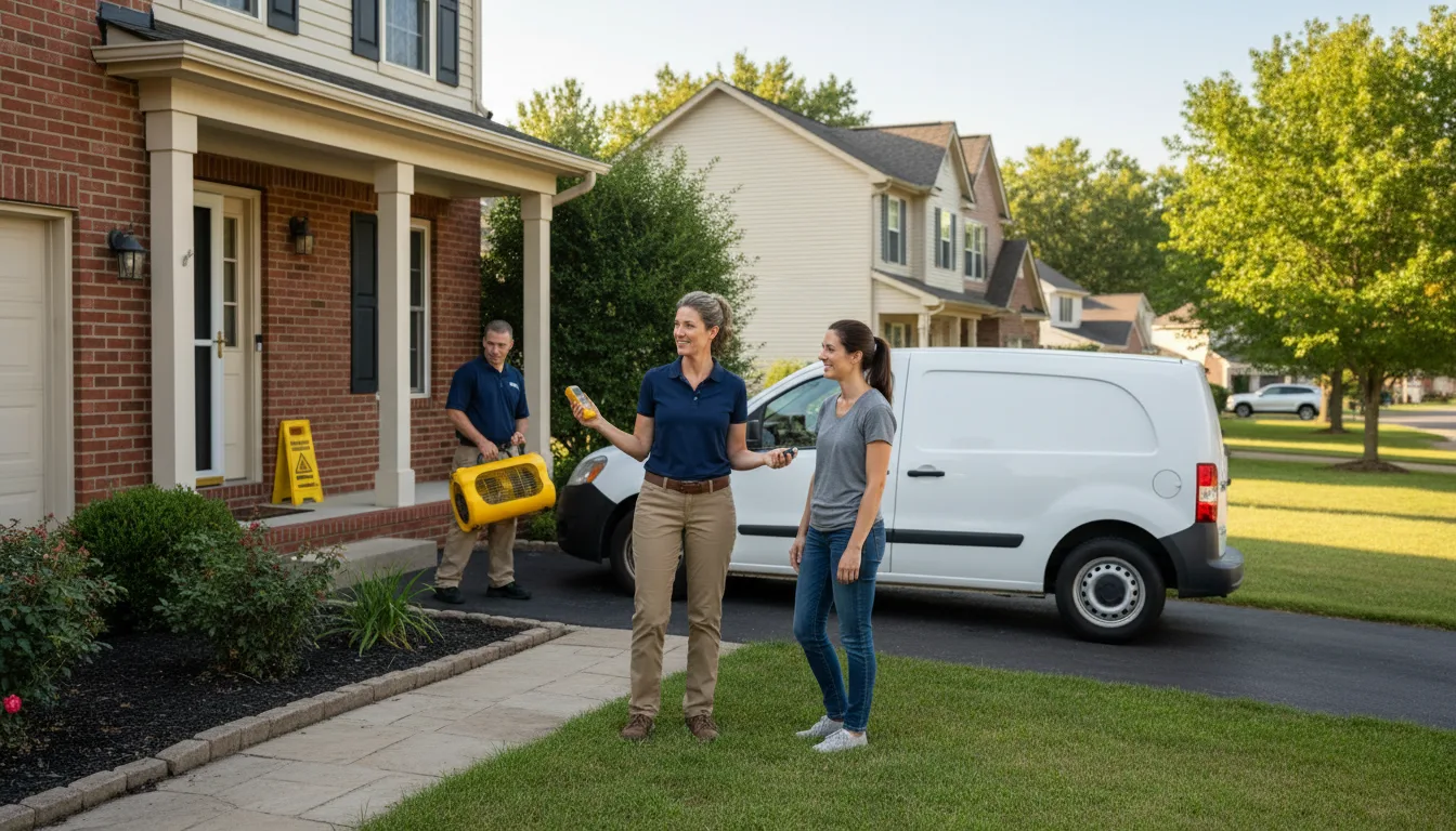 Residential water damage restoration in Morrow, LA